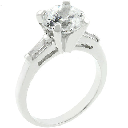 Avera Classic Triple Engagement Ring in Sterling Silver