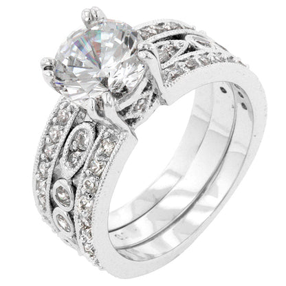 Avera Eleanor Engagement Ring In Sterling Silver