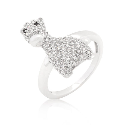 Avera Cubic Zirconia Giraffe Ring in Multi-Tone Finish