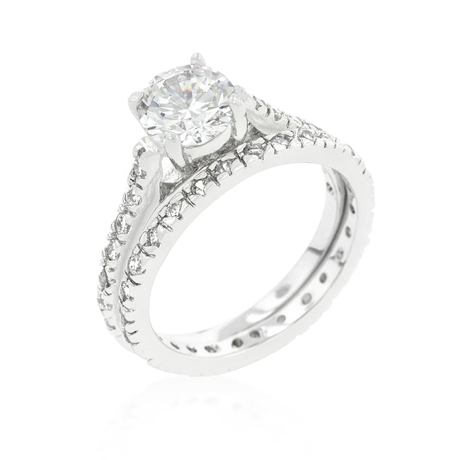 Glistening Engagement Ring Set 