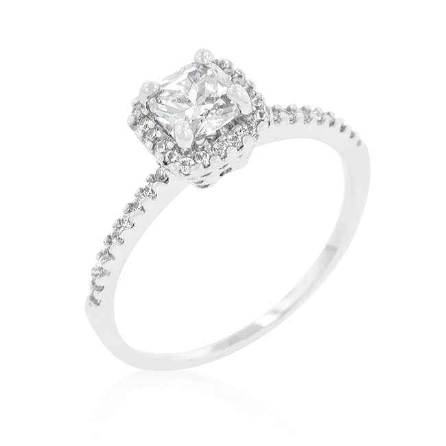 Princess Cut Halo Engagement Ring