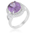 Amethyst Halo Cocktail Ring