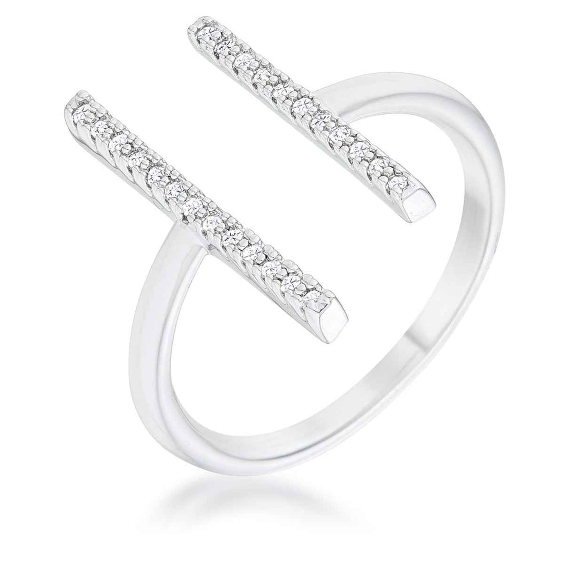 Sharna 12ct CZ Parallel Contemporary Ring