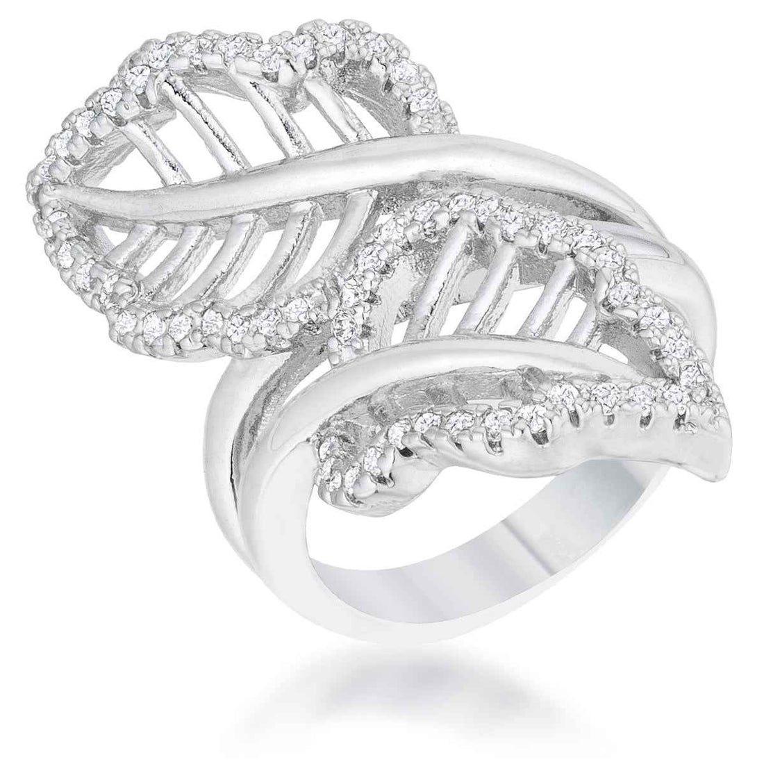Lina 0.4ct CZ Leaf Wrap Ring