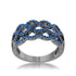 Brina 0.4ct CZ Hematite Twist Ring