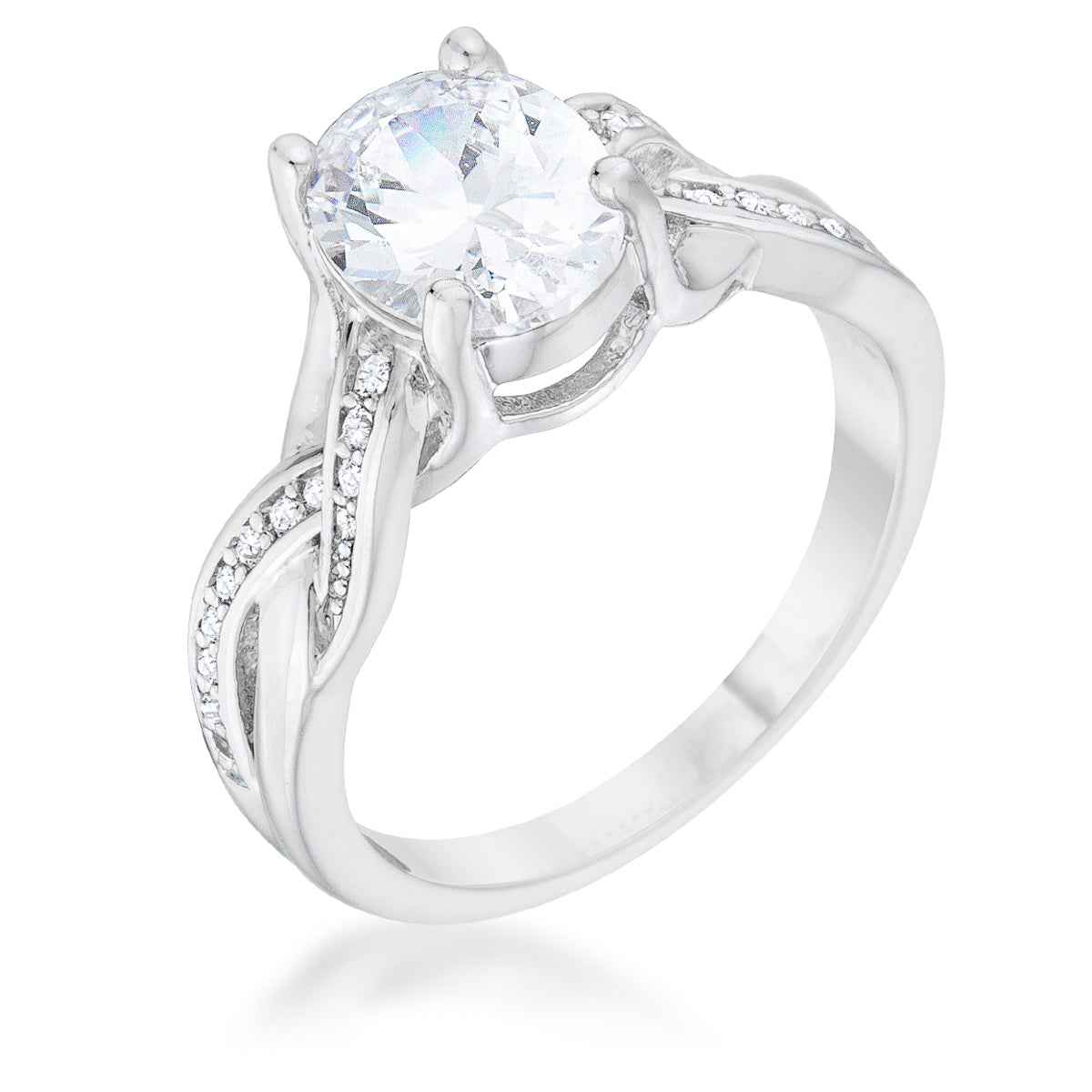 Justine 2ct CZ Classic Oval Ring