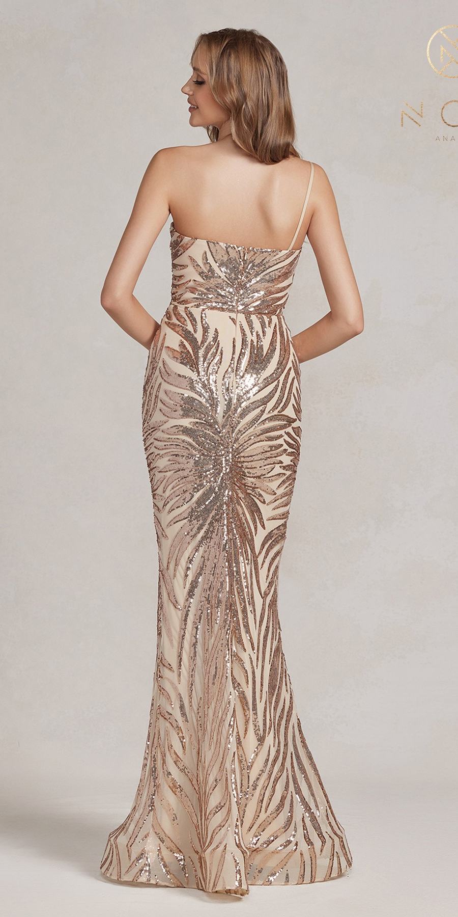 Nox Anabel R1204 Floor Length Fitted Sequin Gown by DiscountDressShop