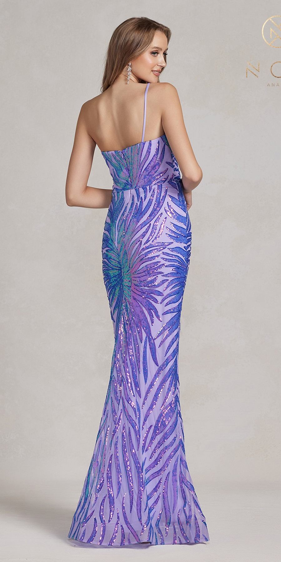 Nox Anabel R1204 Floor Length Fitted Sequin Gown by DiscountDressShop
