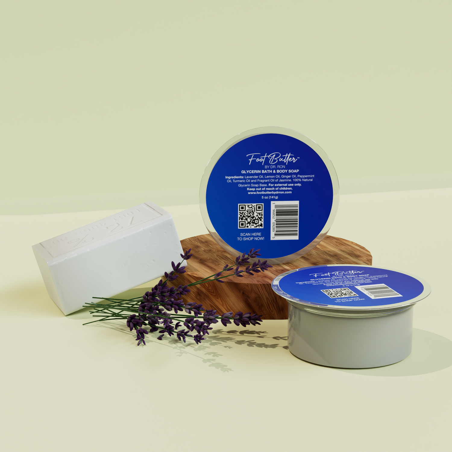 Lavender Glycerin Bath &amp; Body Soap – Hydrating, Gentle, Moisturizing Cleanser