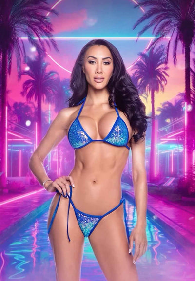 2PC Sequin Bikini Tie Set