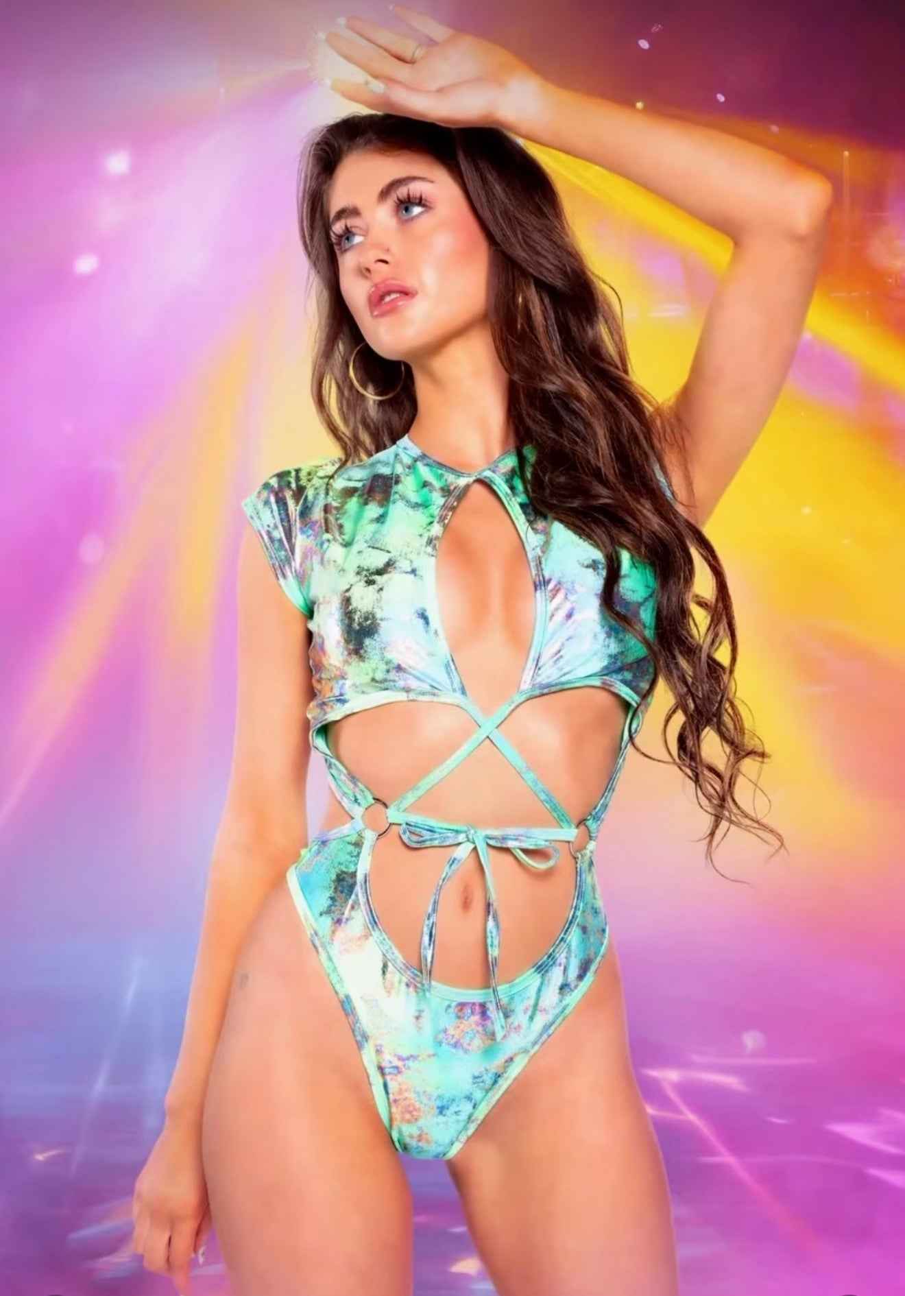 Metallic Wrap Bodysuit