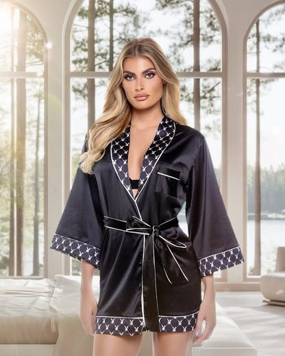 Playboy Bunny Smoke Lounge Robe by Rave Fix