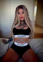 Playboy Bunny Sport Lounge Bralette 2pc Set