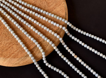 Angelite Beads, Natural Crystal Round Beads 4mm to 12mm  DestGlow