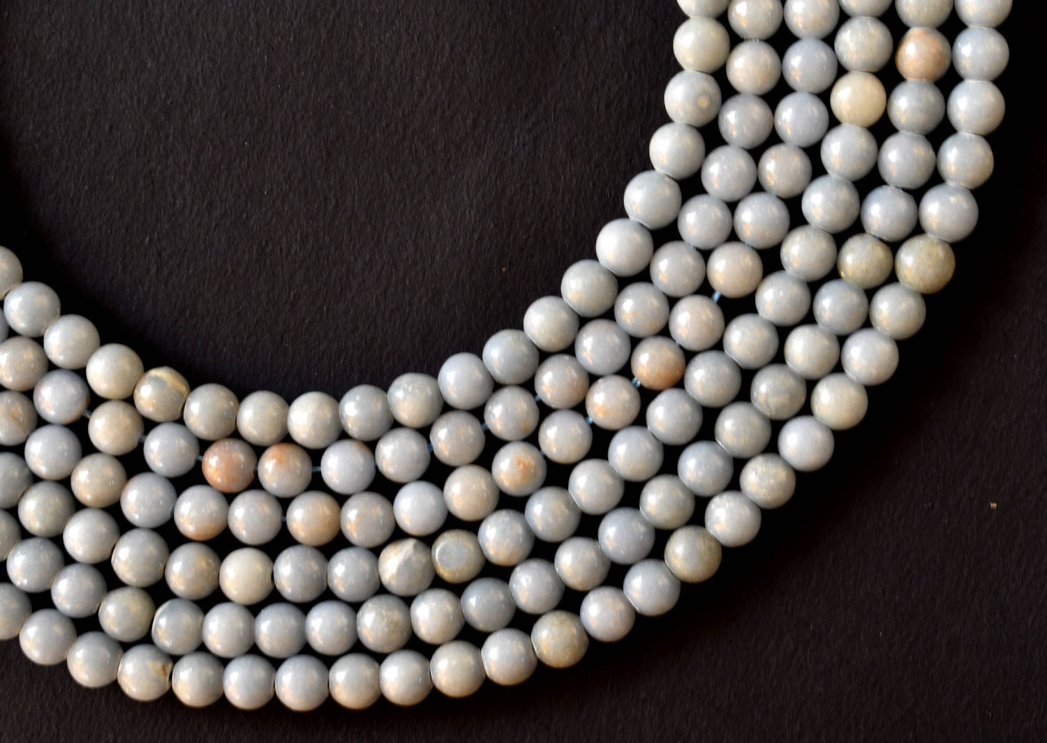 Angelite Beads, Natural Crystal Round Beads 4mm to 12mm  DestGlow
