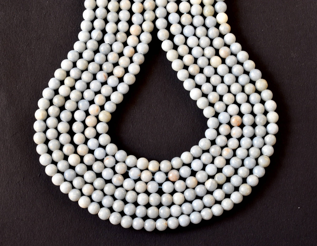 Angelite Beads, Natural Crystal Round Beads 4mm to 12mm
