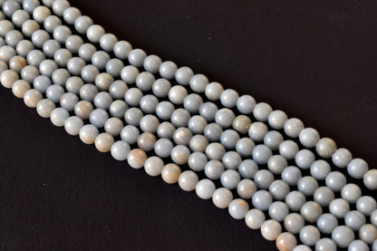 Angelite Beads, Natural Crystal Round Beads 4mm to 12mm  DestGlow