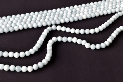 Aquamarine Beads, Natural Crystal Round Beads 6mm to 10mm  DestGlow