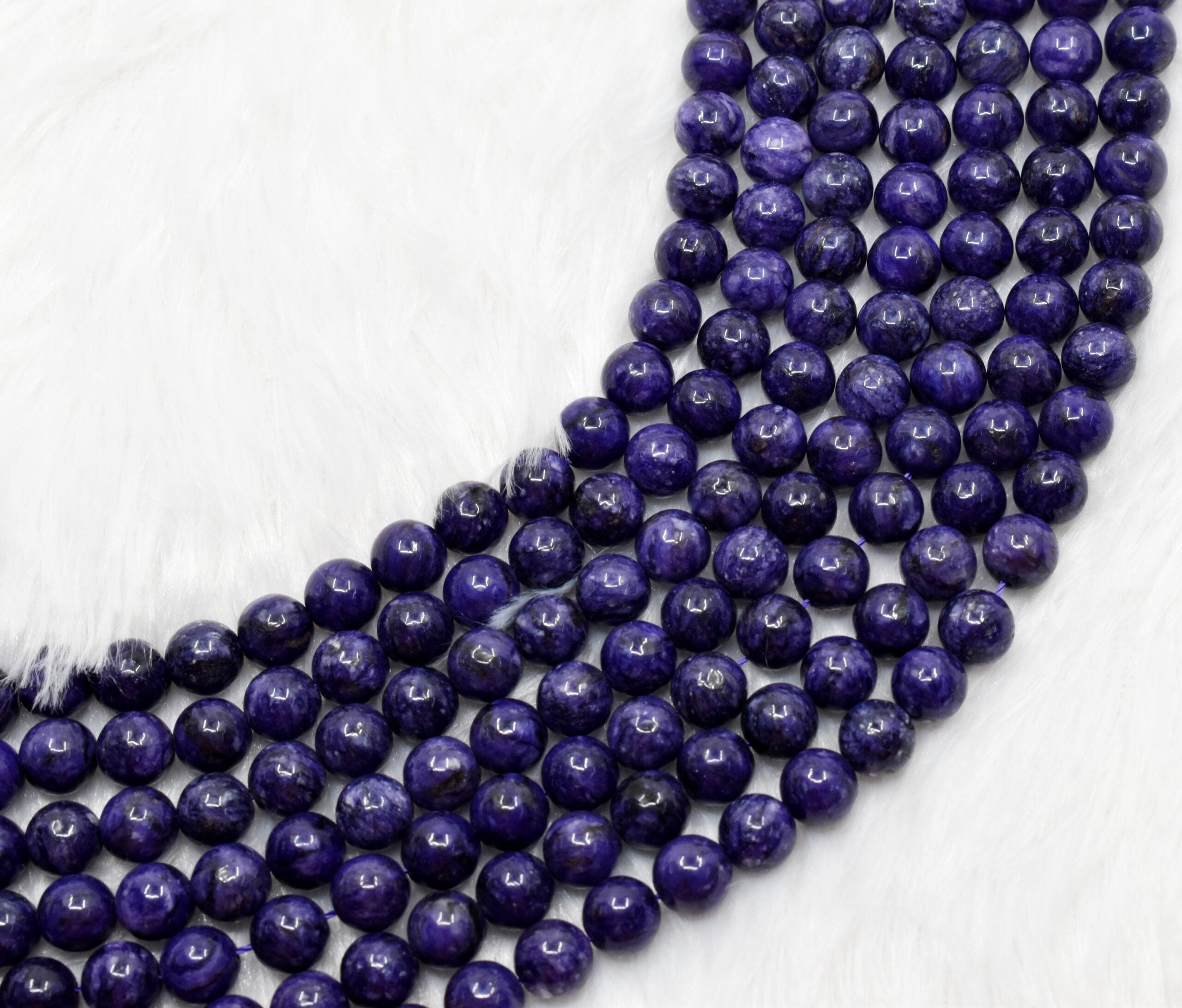 Chariote Dyed Beads, Natural Round Crystal Beads 6mm to 10mm.  DestGlow