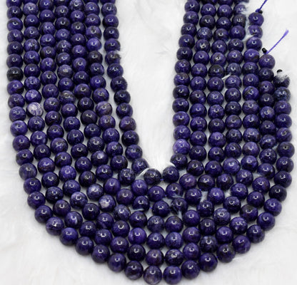 Chariote Dyed Beads, Natural Round Crystal Beads 6mm to 10mm.  DestGlow