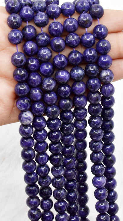 Chariote Dyed Beads, Natural Round Crystal Beads 6mm to 10mm.  DestGlow