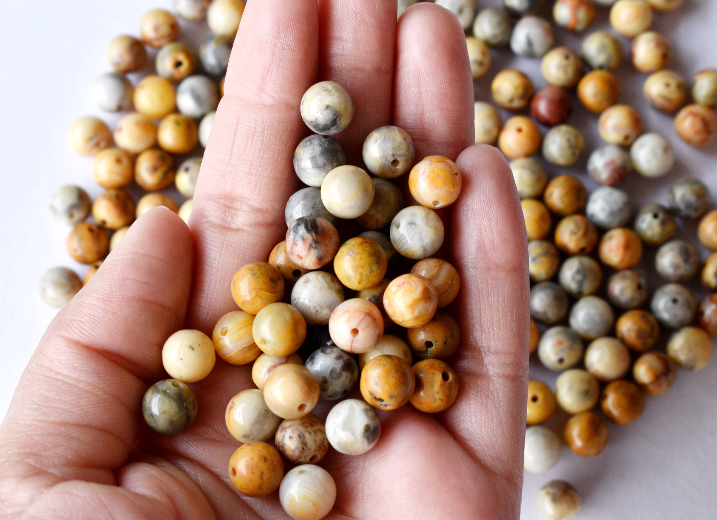 Crazy Lace Agate Beads, Natural Round Crystal Beads 4mm to 12mm  DestGlow