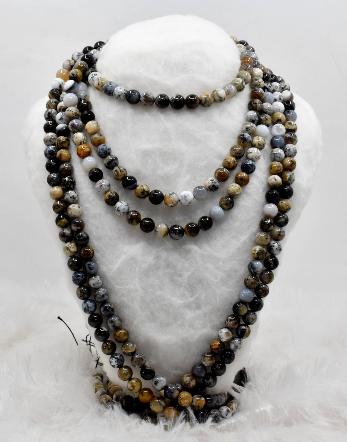 Dendritic Opal Beads, Natural Round Crystal Beads 6mm to 10mm  DestGlow