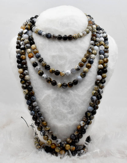 Dendritic Opal Beads, Natural Round Crystal Beads 6mm to 10mm  DestGlow