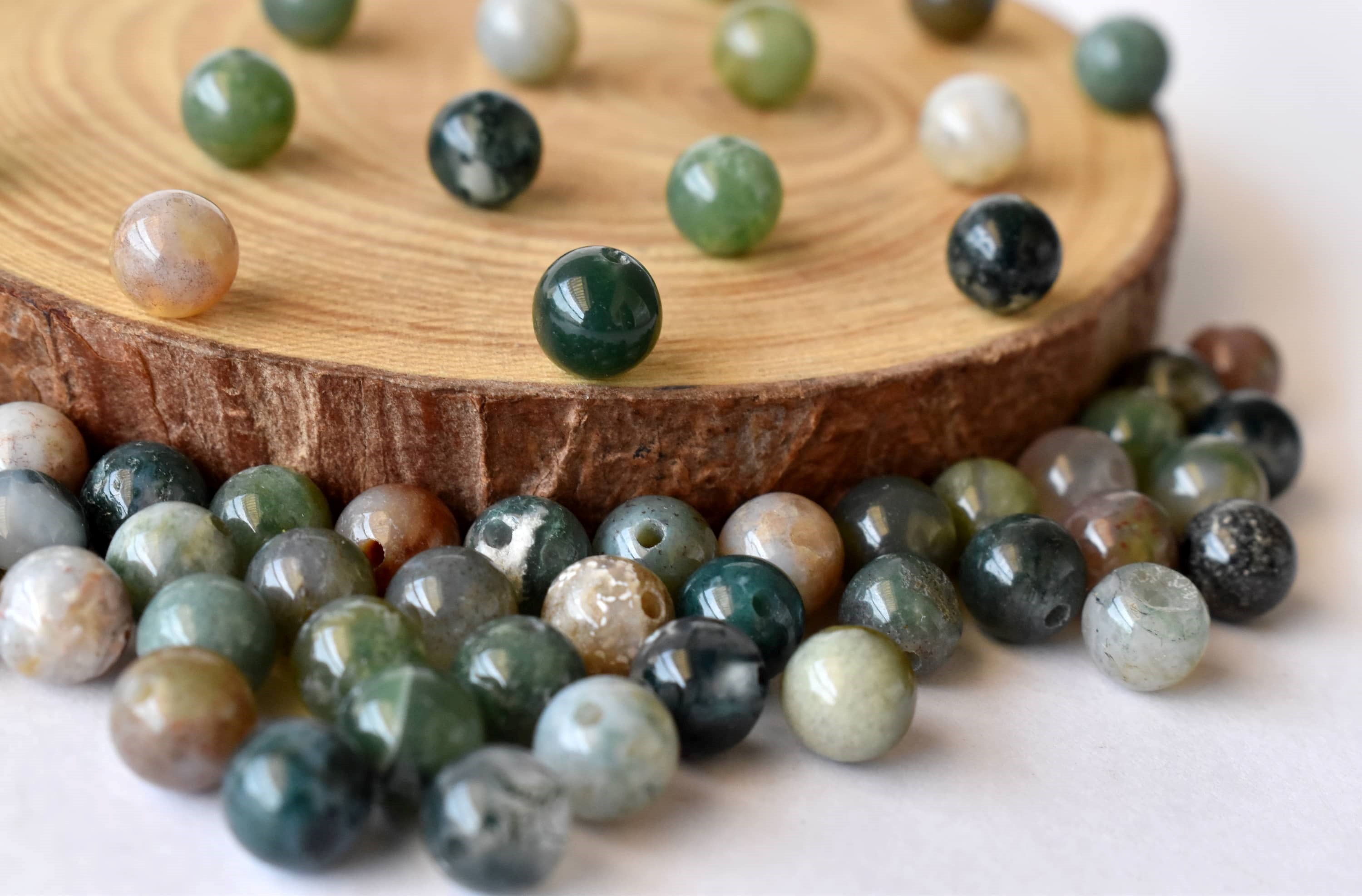Fancy Jasper Beads, Natural Round Crystal Beads 4mm to 12mm  DestGlow