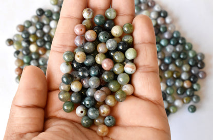 Fancy Jasper Beads, Natural Round Crystal Beads 4mm to 12mm  DestGlow