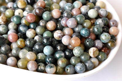 Fancy Jasper Beads, Natural Round Crystal Beads 4mm to 12mm  DestGlow