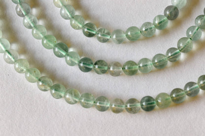 Green Fluorite Beads, Natural Round Crystal Beads 4mm to 10mm  DestGlow