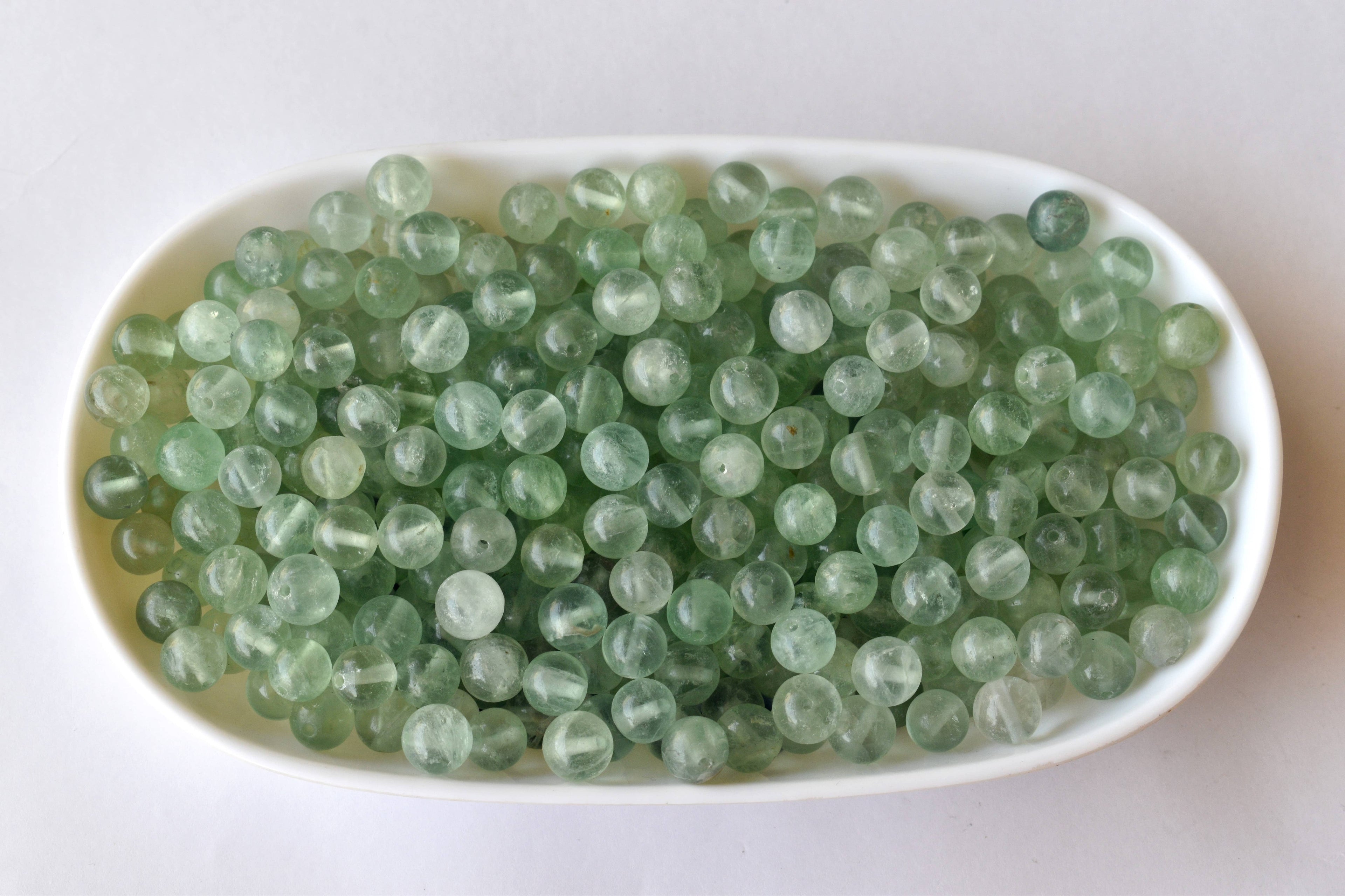 Green Fluorite Beads, Natural Round Crystal Beads 4mm to 10mm  DestGlow