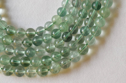 Green Fluorite Beads, Natural Round Crystal Beads 4mm to 10mm  DestGlow