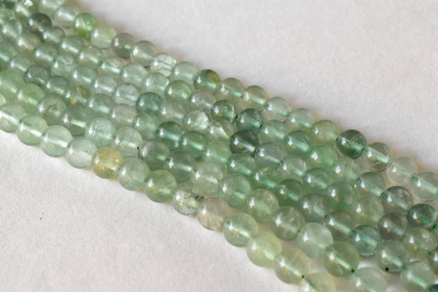 Green Fluorite Beads, Natural Round Crystal Beads 4mm to 10mm  DestGlow