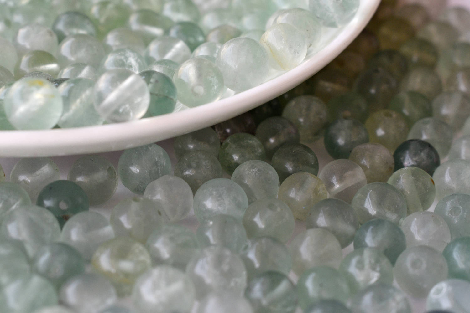Green Fluorite Beads, Natural Round Crystal Beads 4mm to 10mm  DestGlow