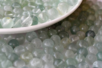 Green Fluorite Beads, Natural Round Crystal Beads 4mm to 10mm  DestGlow