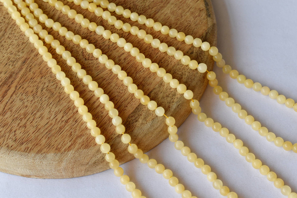 Honey Calcite Beads, Natural Round Crystal Beads 4mm to 12mm  DestGlow