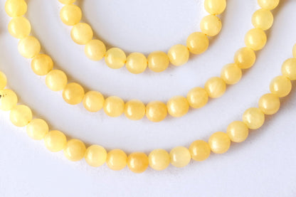 Honey Calcite Beads, Natural Round Crystal Beads 4mm to 12mm  DestGlow