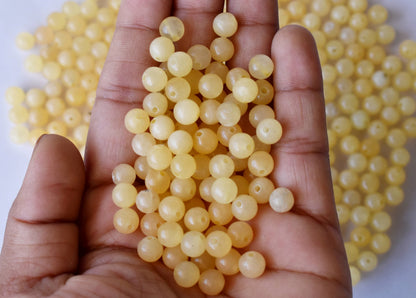 Honey Calcite Beads, Natural Round Crystal Beads 4mm to 12mm  DestGlow