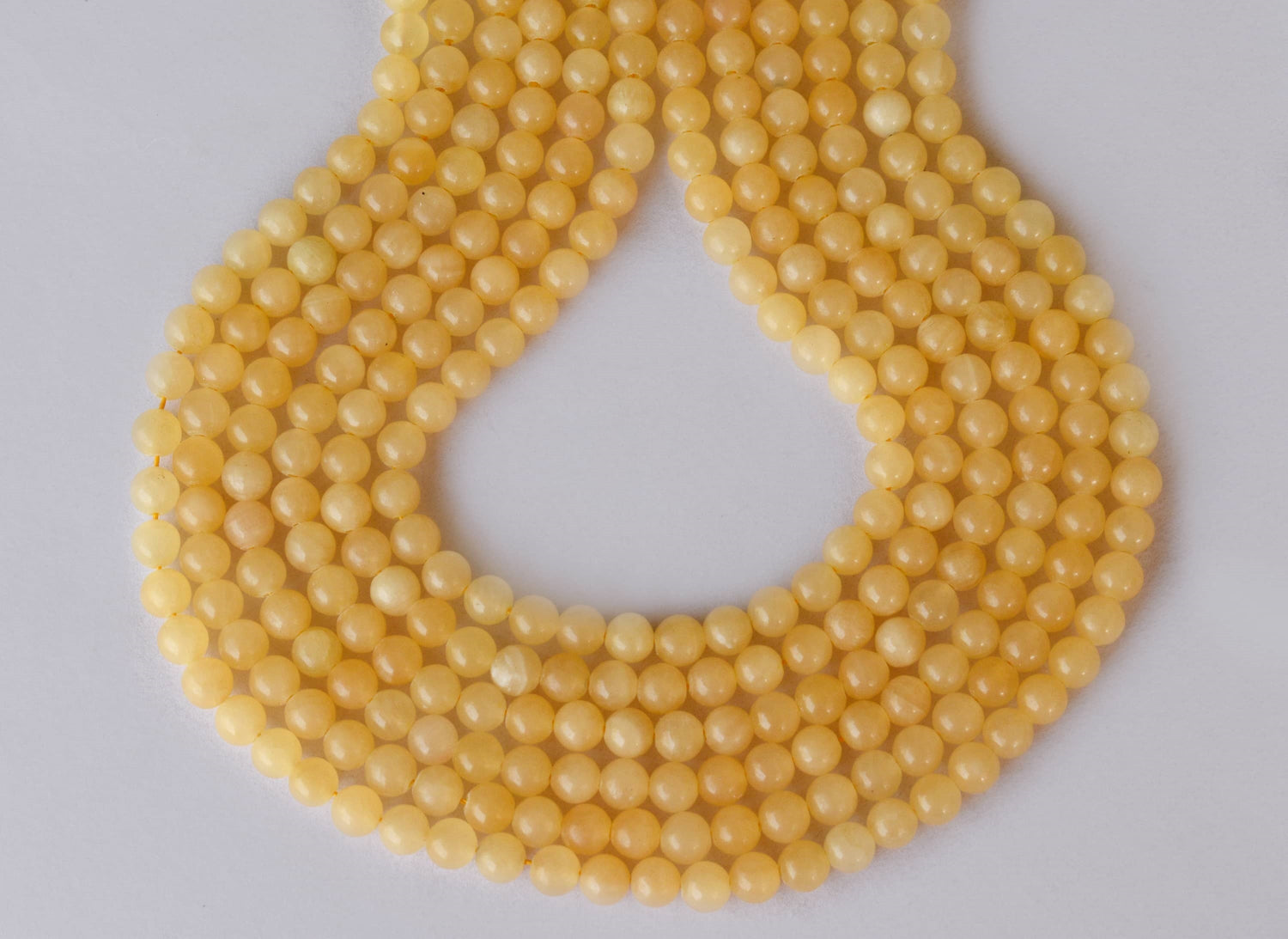 Honey Calcite Beads, Natural Round Crystal Beads 4mm to 12mm  DestGlow