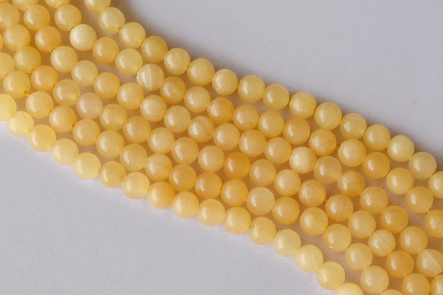 Honey Calcite Beads, Natural Round Crystal Beads 4mm to 12mm  DestGlow