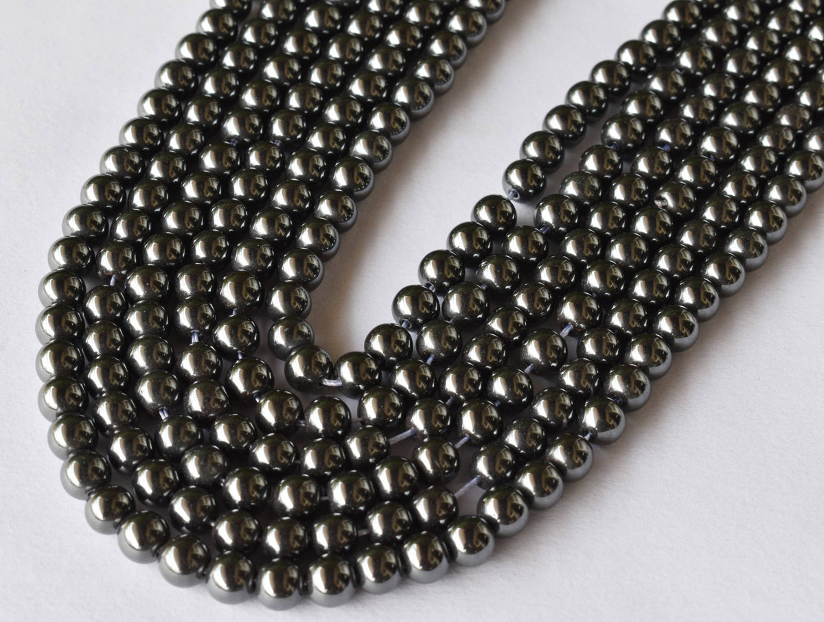 Hematite Beads, Natural Round Crystal Beads.  DestGlow