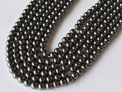 Hematite Beads, Natural Round Crystal Beads.  DestGlow