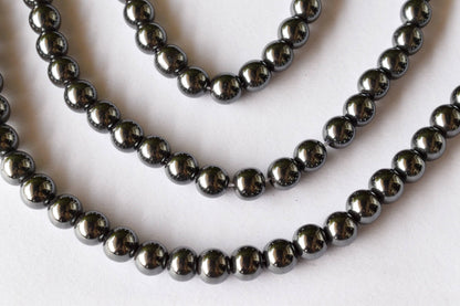 Hematite Beads, Natural Round Crystal Beads.  DestGlow