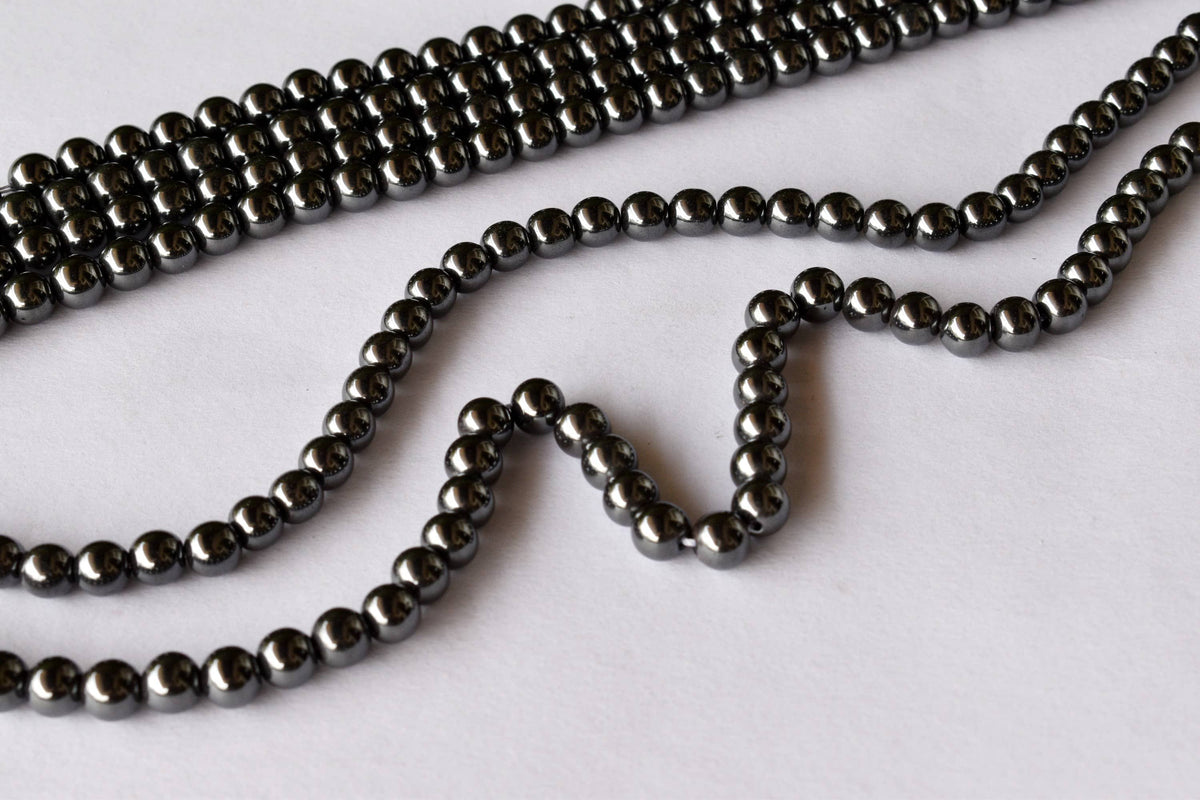 Hematite Beads, Natural Round Crystal Beads.  DestGlow