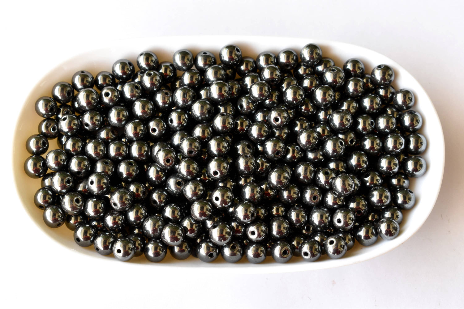 Hematite Beads, Natural Round Crystal Beads.  DestGlow