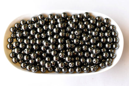 Hematite Beads, Natural Round Crystal Beads.  DestGlow
