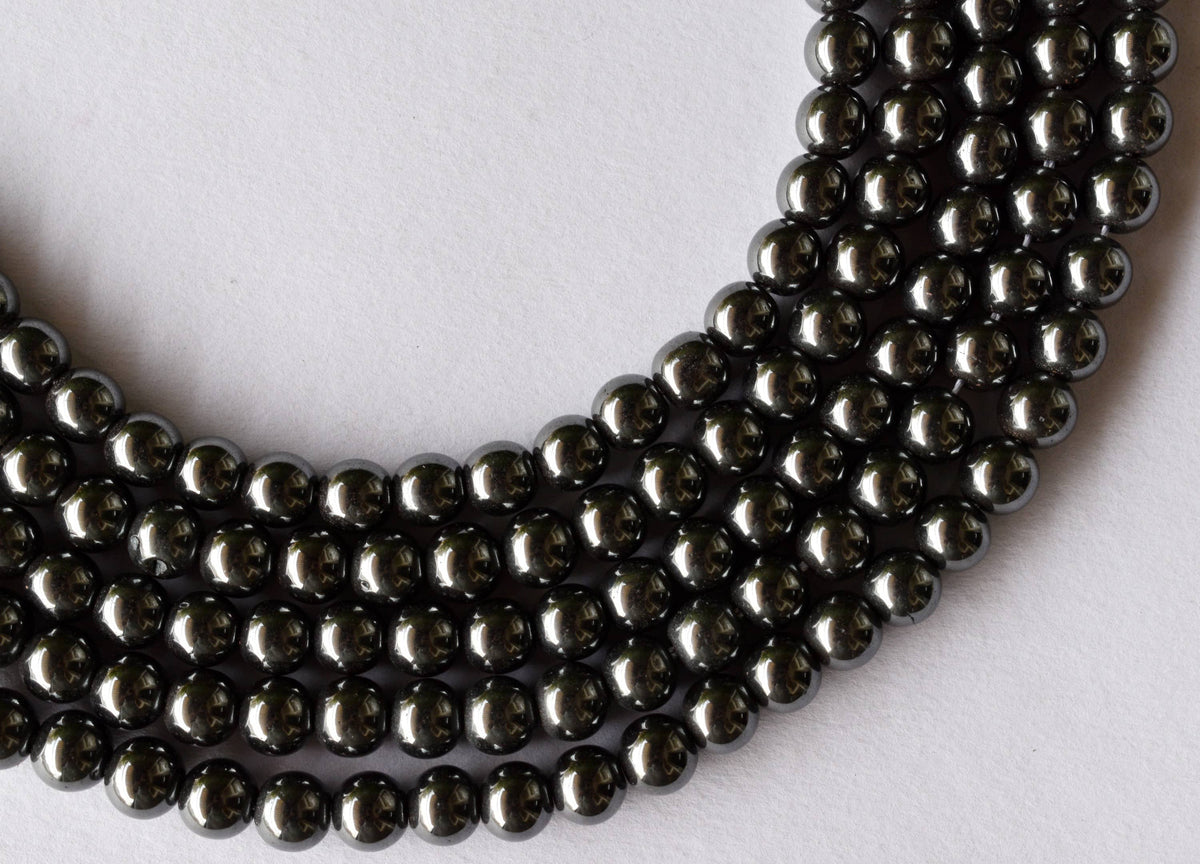 Hematite Beads, Natural Round Crystal Beads.  DestGlow