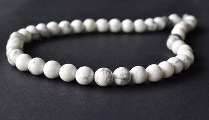 Howlite Beads, Natural Round Crystal Beads 4mm to 12mm  DestGlow